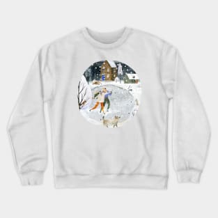 Winter Ice Skating Crewneck Sweatshirt